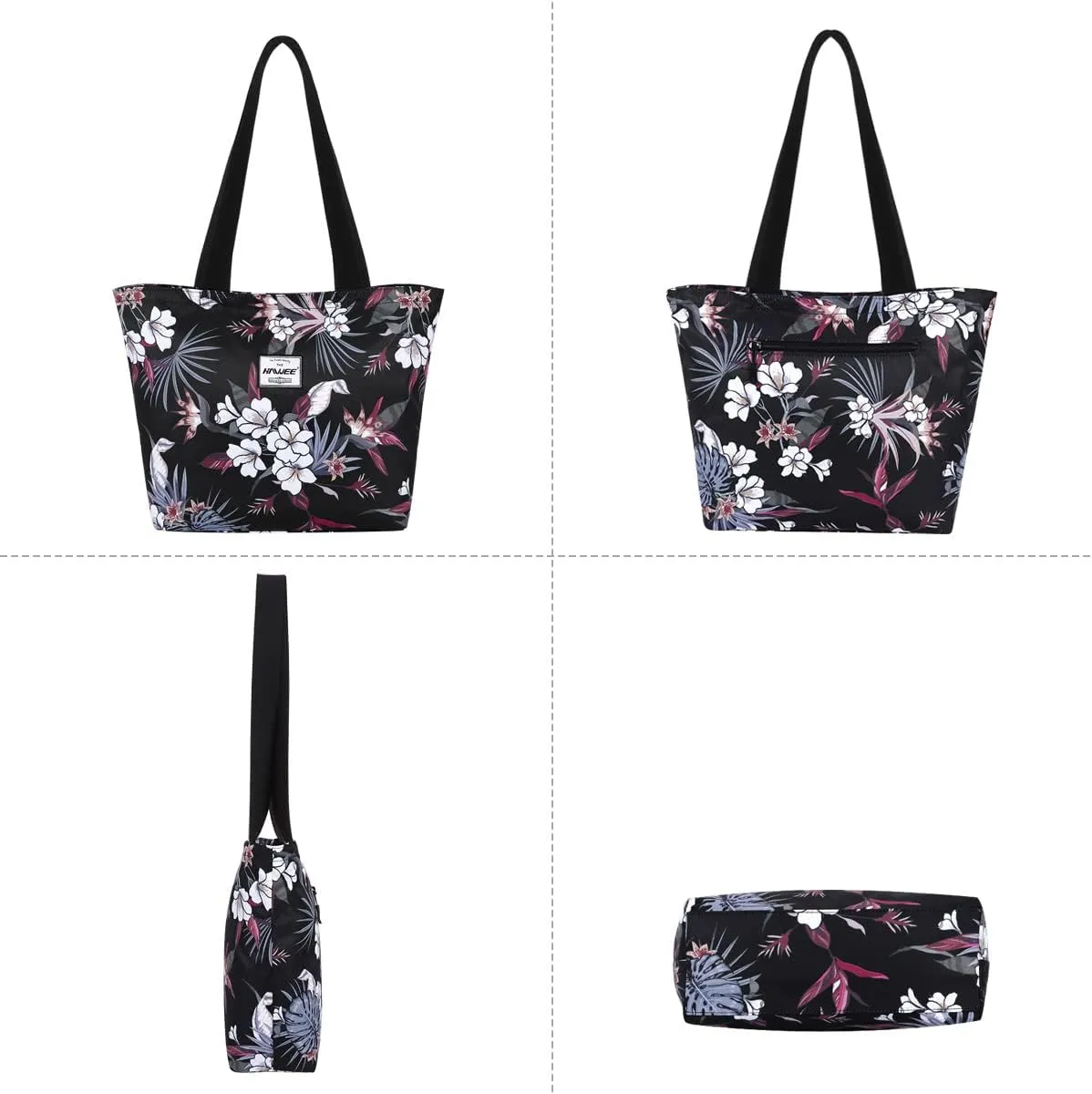 Tote Bag with Zipper for Women Inside Mesh Pocket Heavy Duty Casual Anti-water Cloth Travel Shoulder Handbag