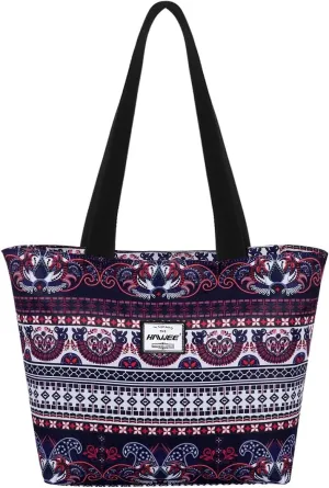 Tote Bag with Zipper for Women Inside Mesh Pocket Heavy Duty Casual Anti-water Cloth Travel Shoulder Handbag