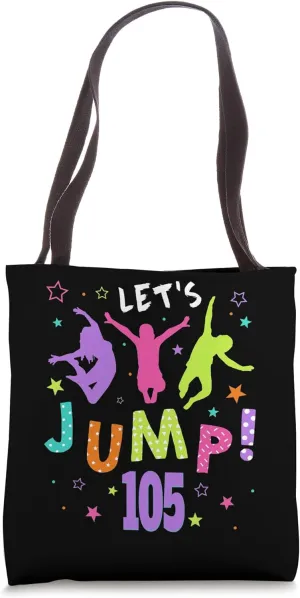 Trampoline Bounce 105th Birthday Party Outfit Outdoor Party Tote Bag