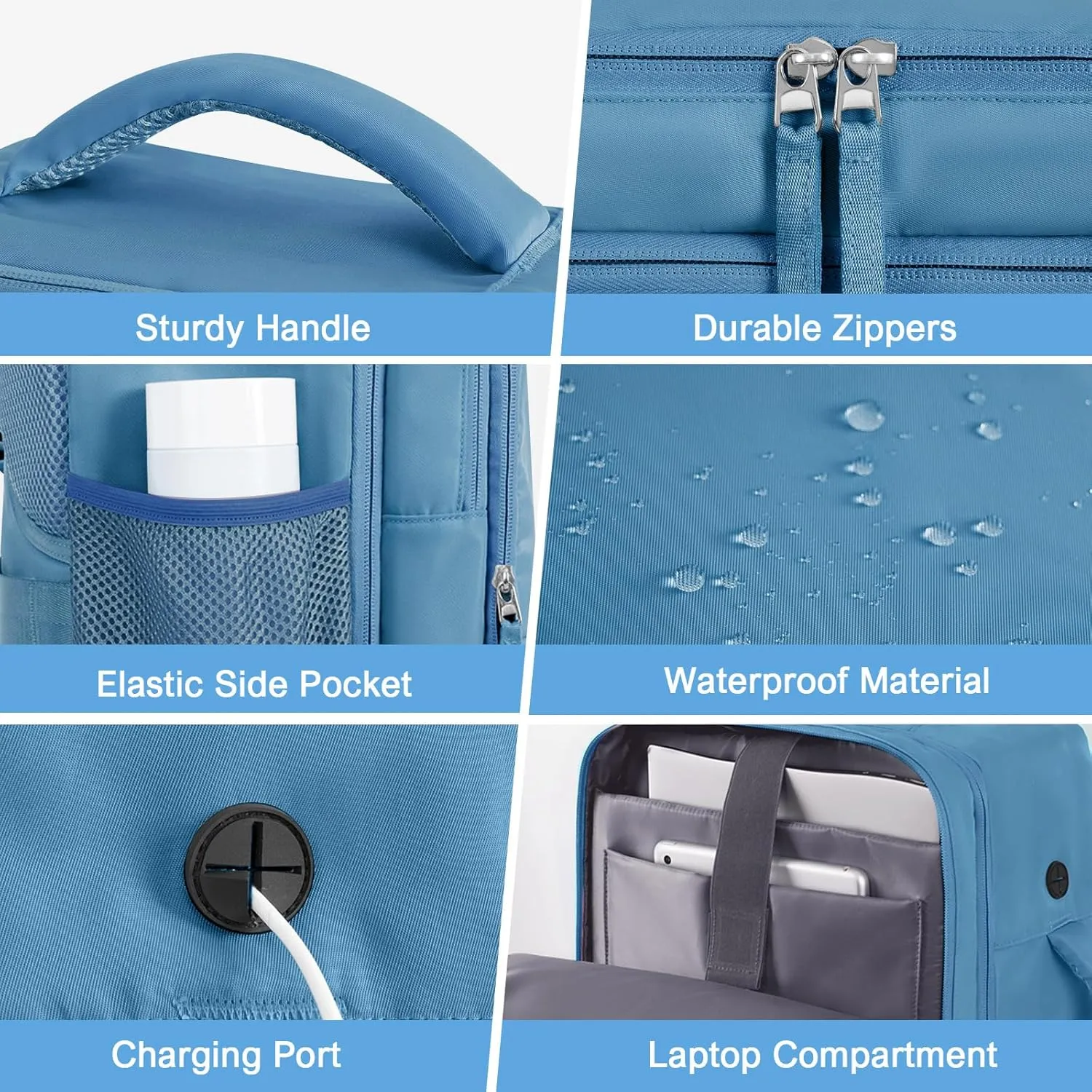 Travel Backpack for Men Women, Carry on Backpack Flight Approved, Personal Item Backpack Bag on Airplanes,Backpacks for Traveling, Travel Essentials,Dark Blue