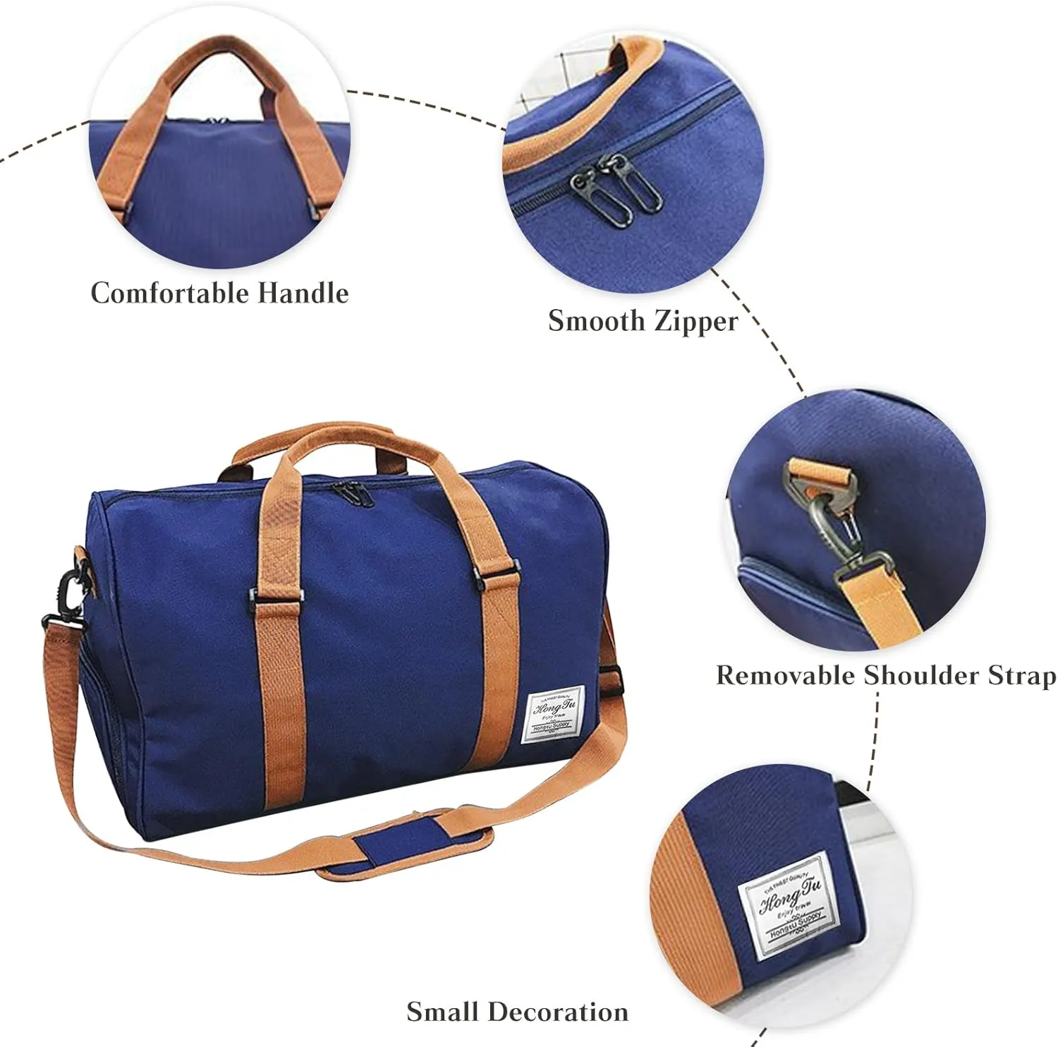 Travel Duffel Bags for Women/Men Sport Duffel Bag Large Gym Tote Bag Weekend Shoulder Bag Overnight Bag Hospital Bag Carry On Luggage with Shoe Compartment for Sport Gym Travel Black