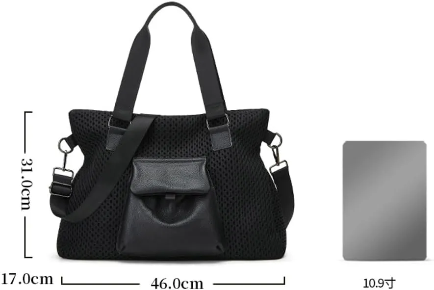 Trendy Mesh Duffle Bag for Travel Women Large Lightweight Shoulder Bags Tote Handbags Satchel Multi Pockets 2025