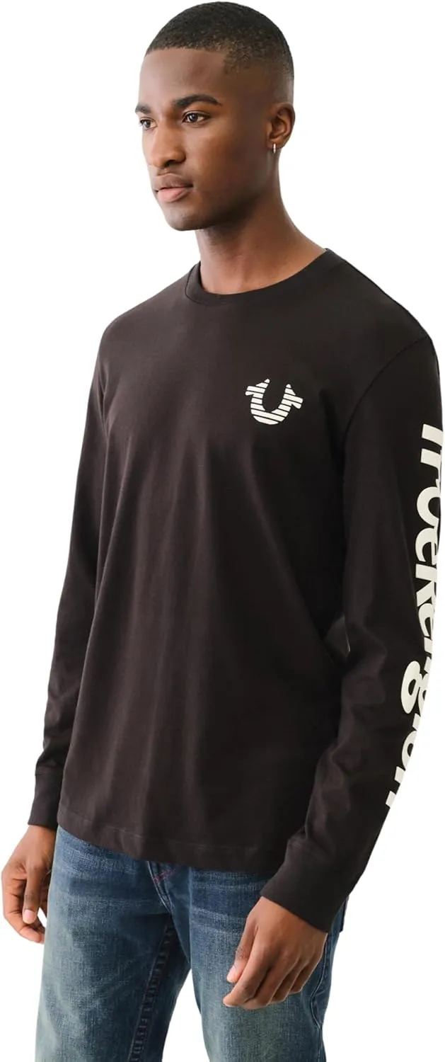 True Religion Men's Ls True Flag Tee