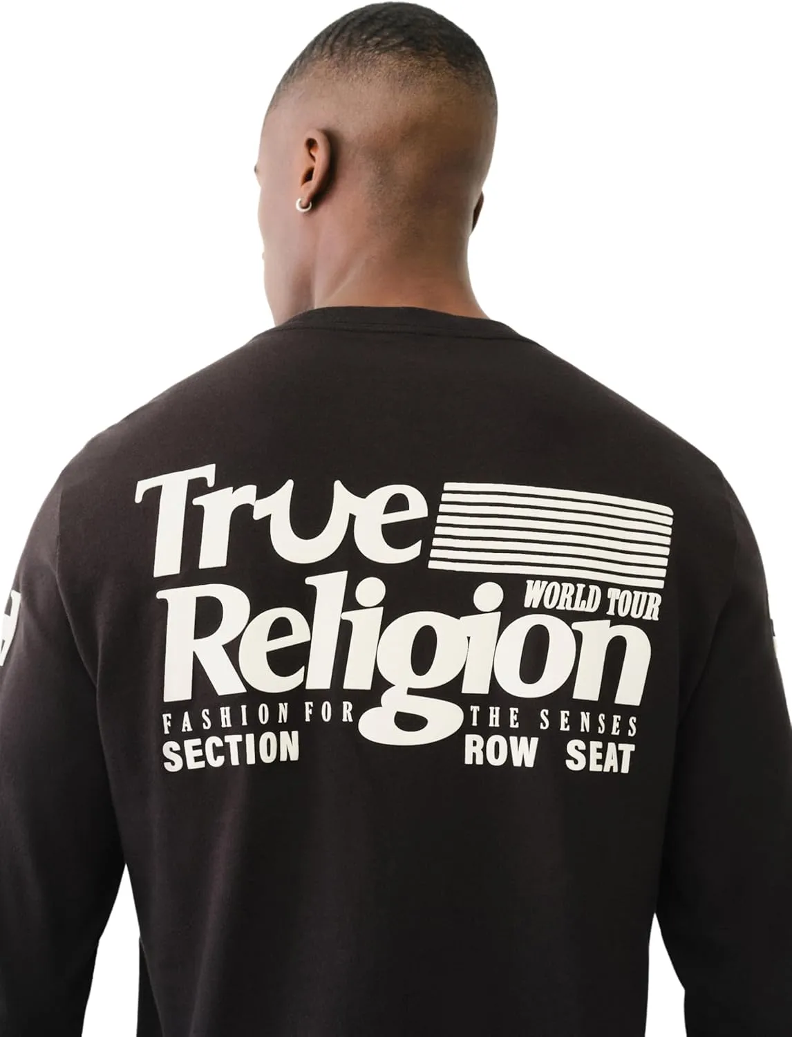 True Religion Men's Ls True Flag Tee