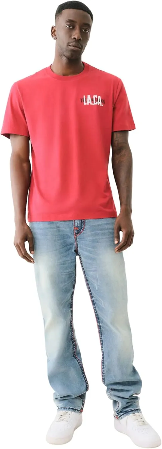 True Religion Men's Ricky Super T 1/2" Triple Logo