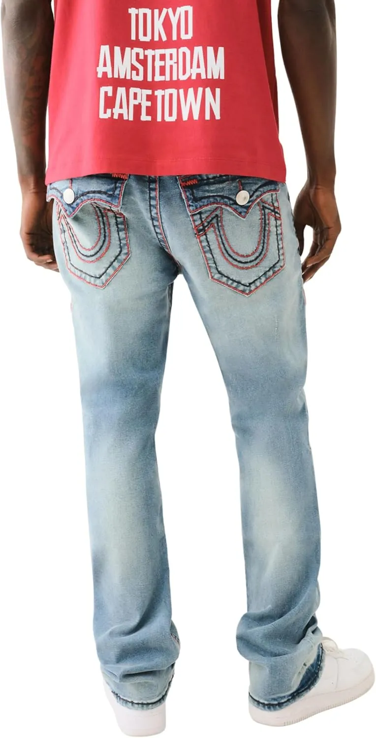 True Religion Men's Ricky Super T 1/2" Triple Logo