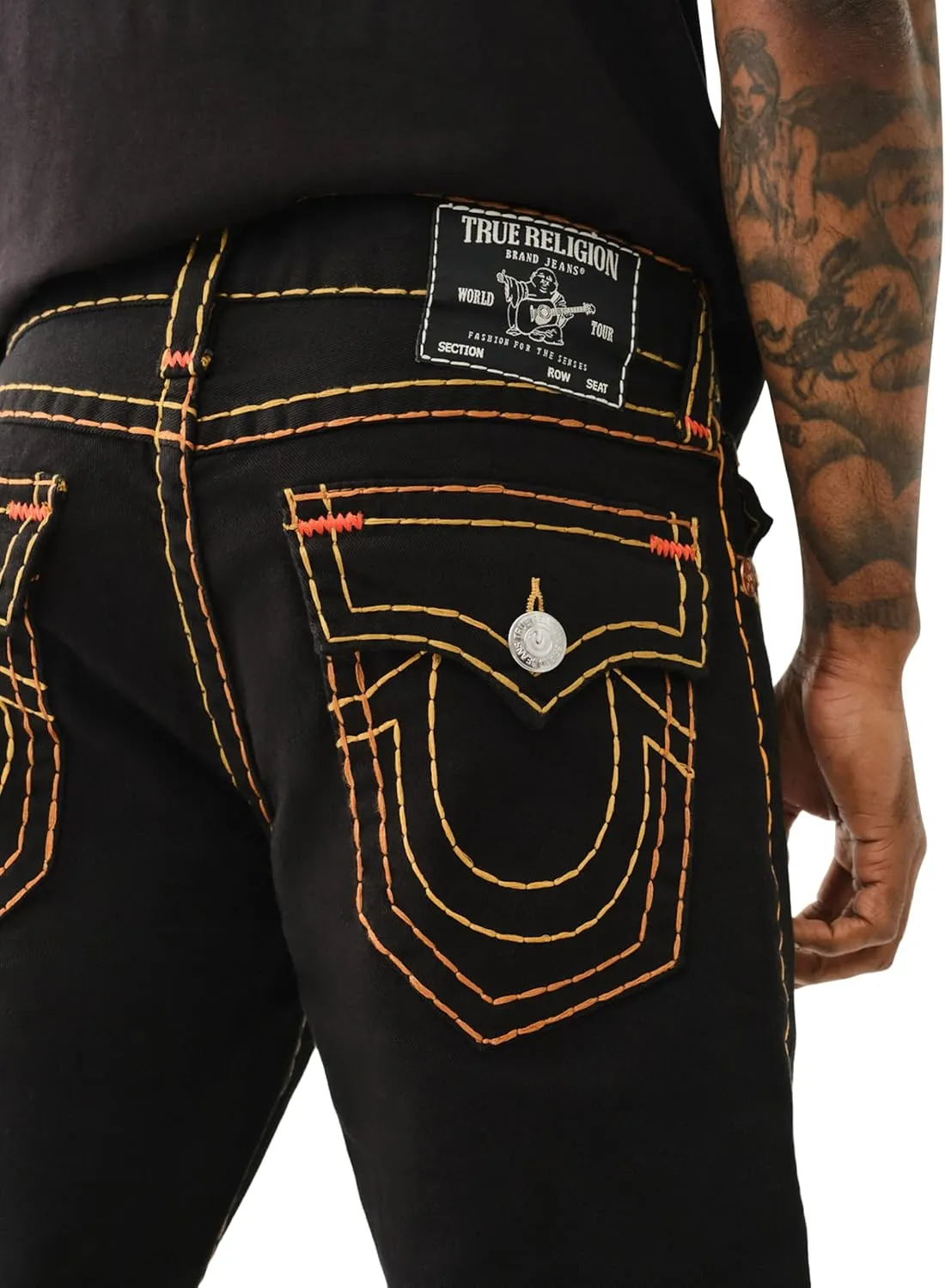 True Religion Men's Ricky Super T Flap 1/2"