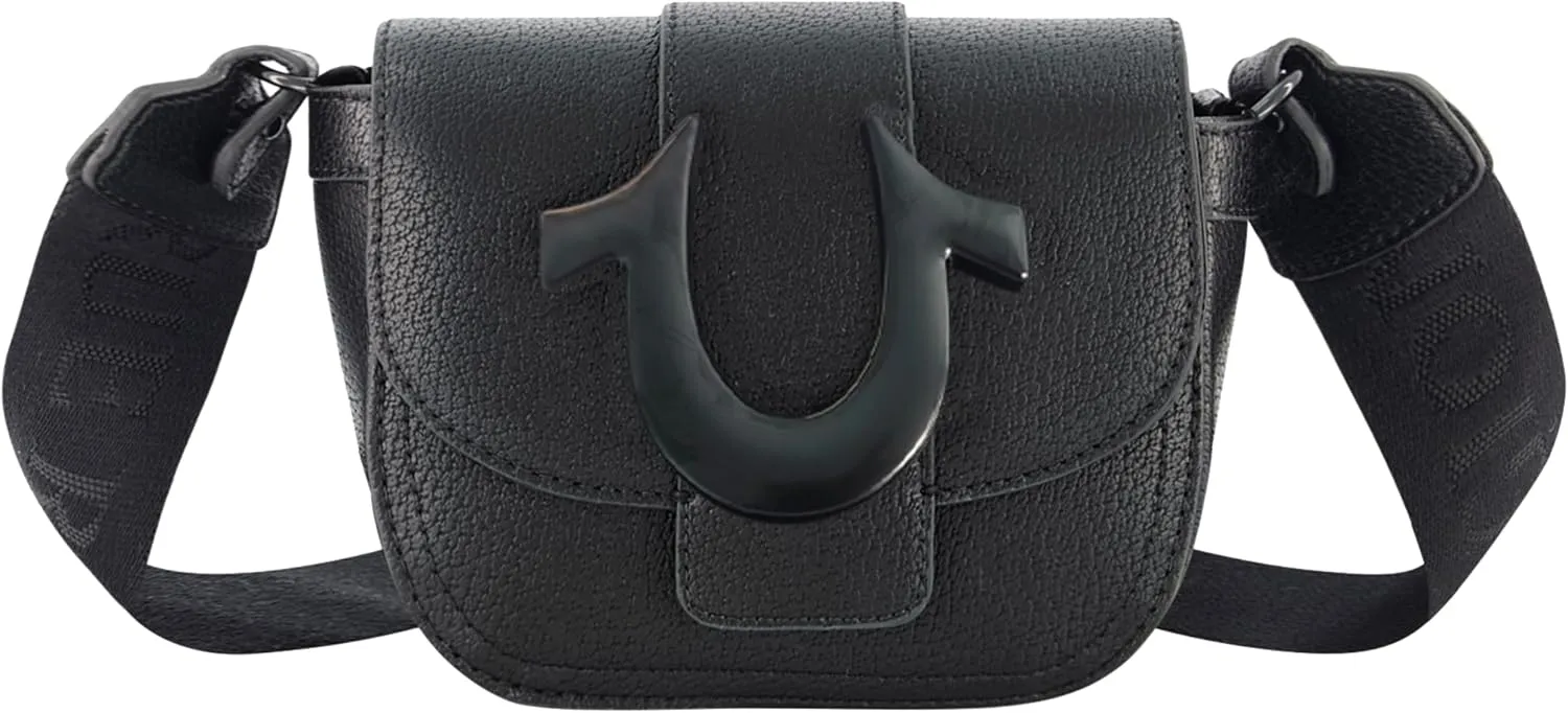 True Religion Women's Crossbody Bag, Mini Flap Adjustable Shoulder Handbag