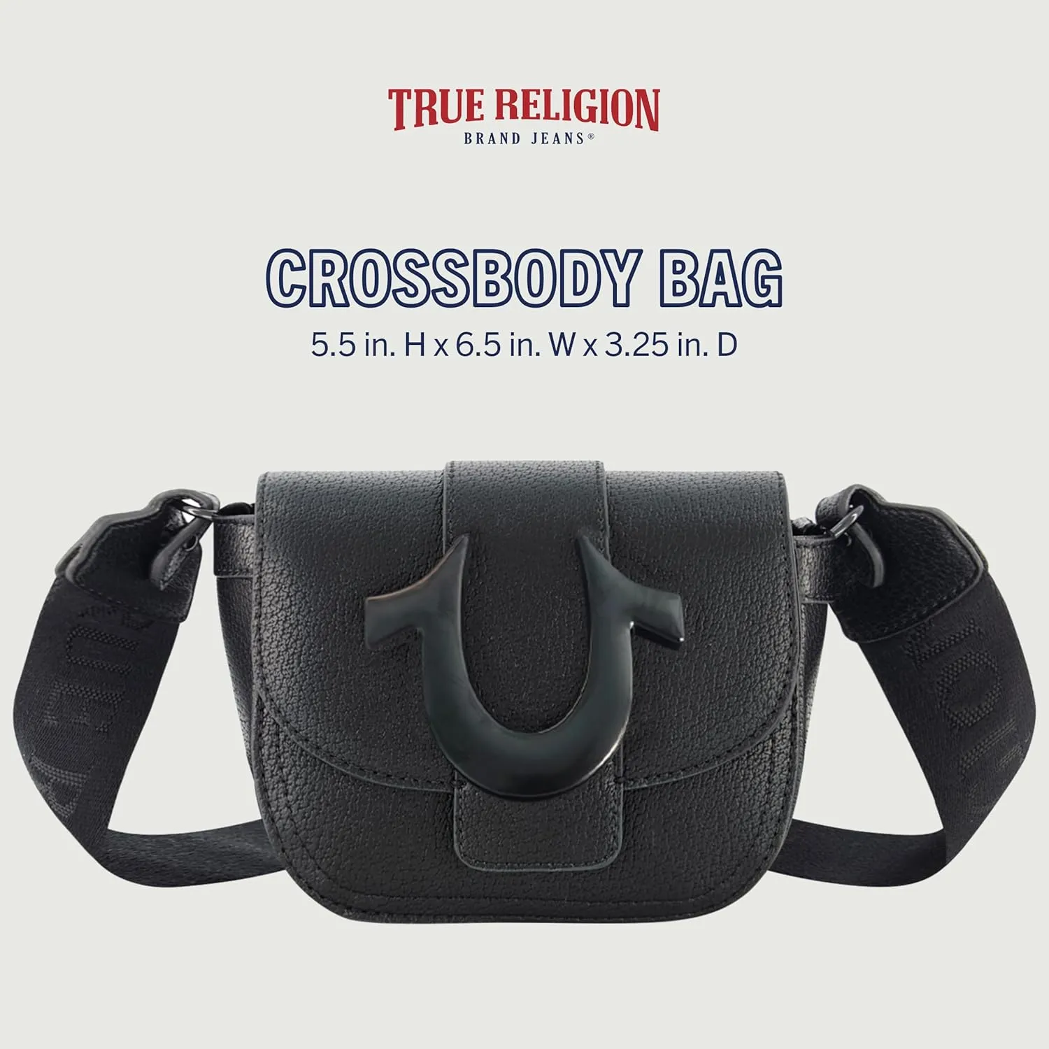 True Religion Women's Crossbody Bag, Mini Flap Adjustable Shoulder Handbag