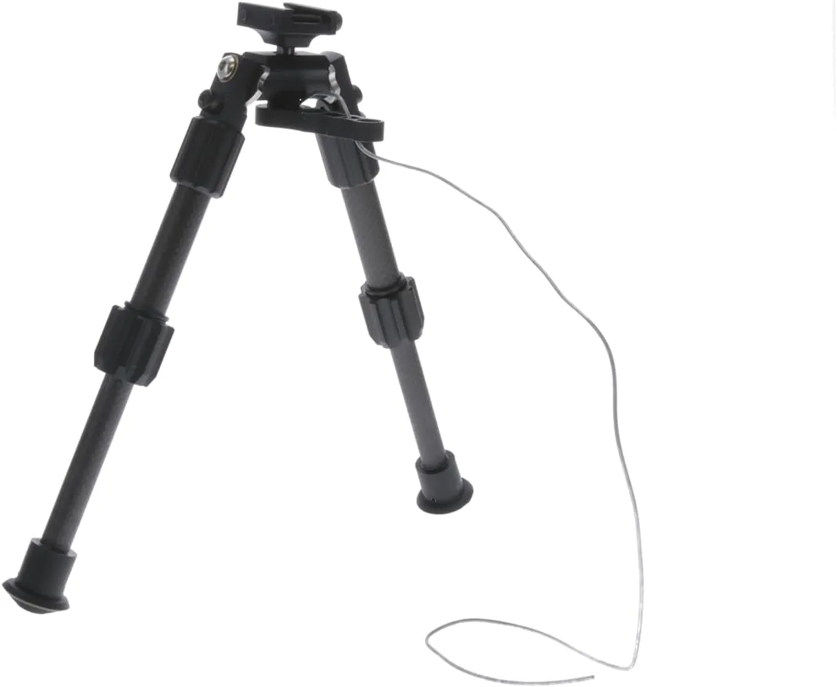 TRUGLO Tac Pod Carbon Pro Adjustable Lightweight Durable Portable Rifle Bipod w/Pivoting Base - Mount Style & Leg Length Options