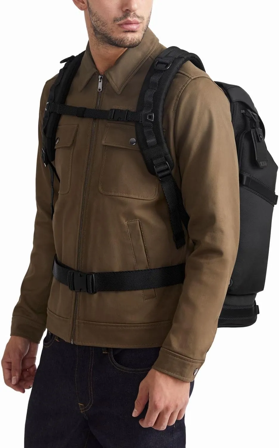 TUMI - Alpha Bravo Expedition Flap Backpack - Large Carry On Backpack - 21.0" X 12.5" X 7.5" - Fits up to 17" Laptop - Steel