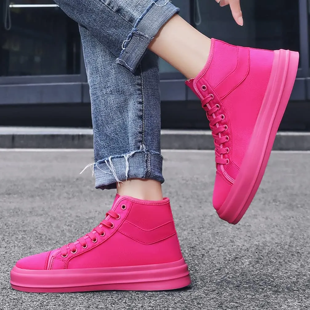Unisex-Adult High Top Canvas Sneakers Classic Casual Walking Shoes Lovers Shoes
