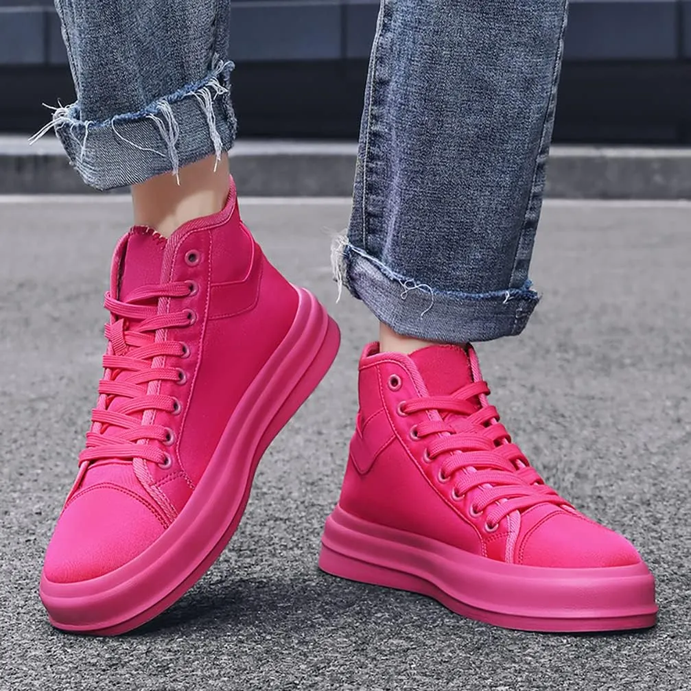 Unisex-Adult High Top Canvas Sneakers Classic Casual Walking Shoes Lovers Shoes