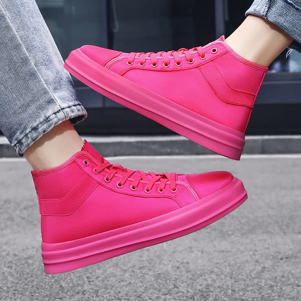 Unisex-Adult High Top Canvas Sneakers Classic Casual Walking Shoes Lovers Shoes