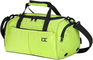 Unisex Wet and Dry Separation Gym Tote Bag with Shoes Compartment,Crossbody Drum Bag for Yoga/Sports/Weekend Getaway., Green