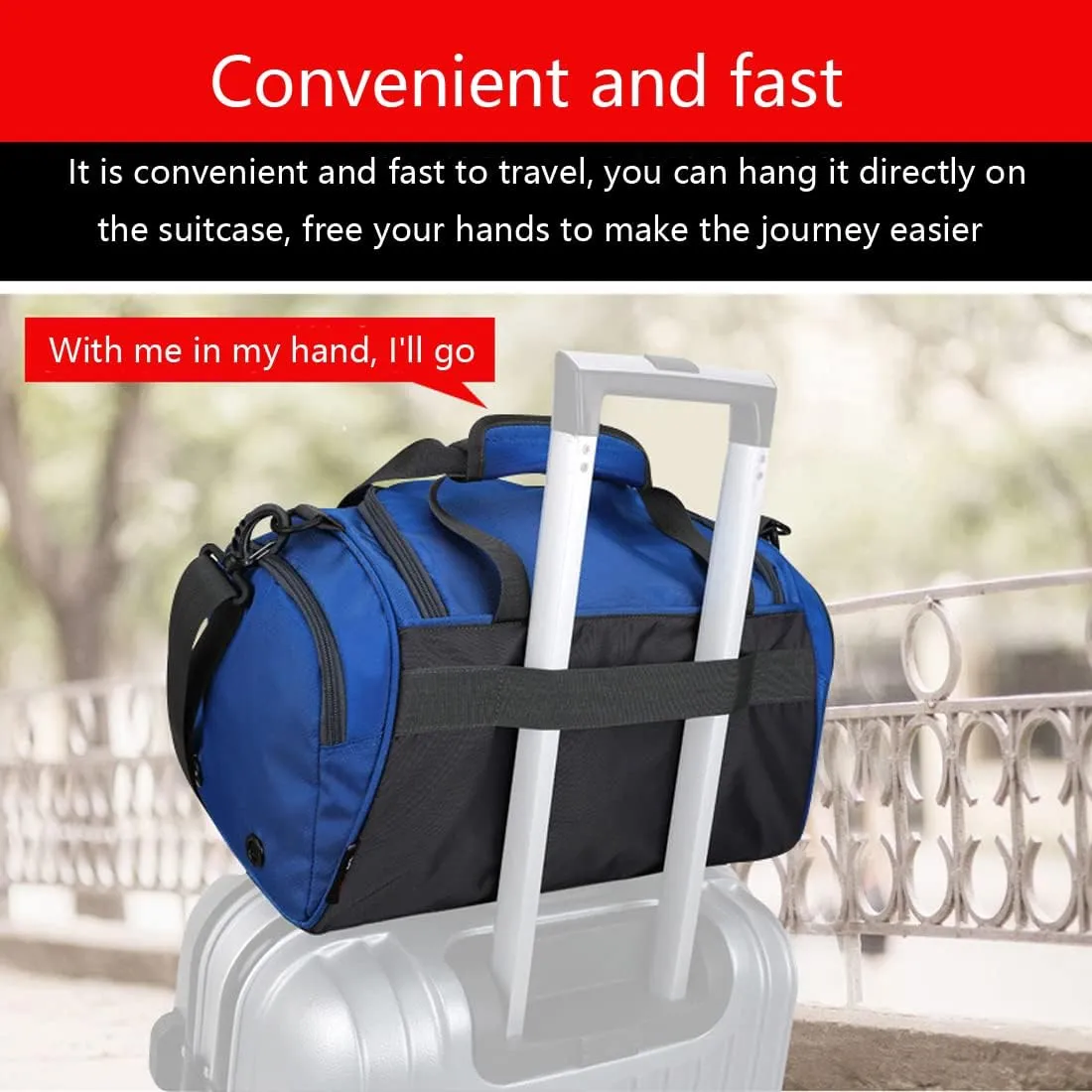 Unisex Wet and Dry Separation Gym Tote Bag with Shoes Compartment,Crossbody Drum Bag for Yoga/Sports/Weekend Getaway., Green