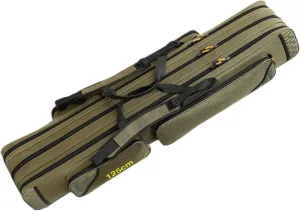 UNISTRENGH 3 Layers Portable Folding Fishing Rod Carrier Reel Case Bags Fish Pole Tools Soft Case Pro Gear Tackle Storage Bag for Shoulders,Handles (3 layers/80cm)