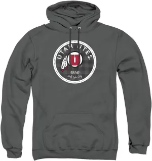 University of Utah Official Plaid Badge Unisex Adult Pull-Over Hoodie