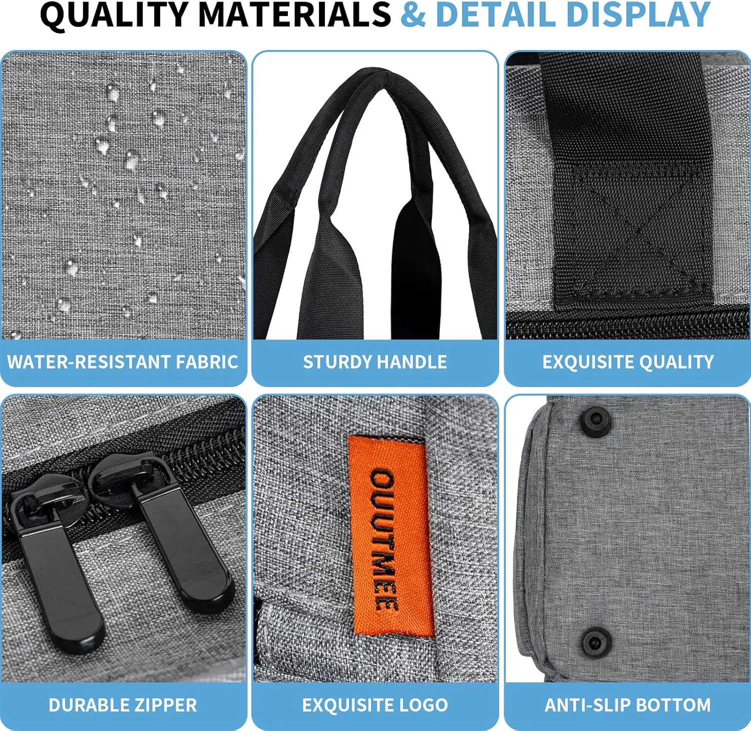 Utility Tote Bag for Women, Multi Pockets Shoulder Bag with Zipper, Laptop Handbag for Teacher, Working Women, Nurses