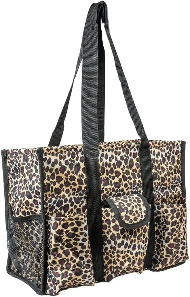 Utility Tote Bag with Zipper Top - Large Multipurpose Tote Organizer Bag