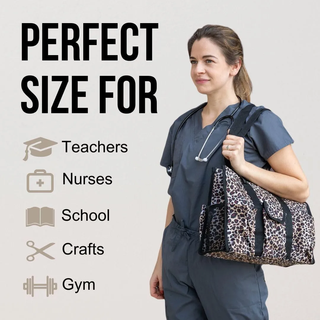 Utility Tote Bag with Zipper Top - Large Multipurpose Tote Organizer Bag