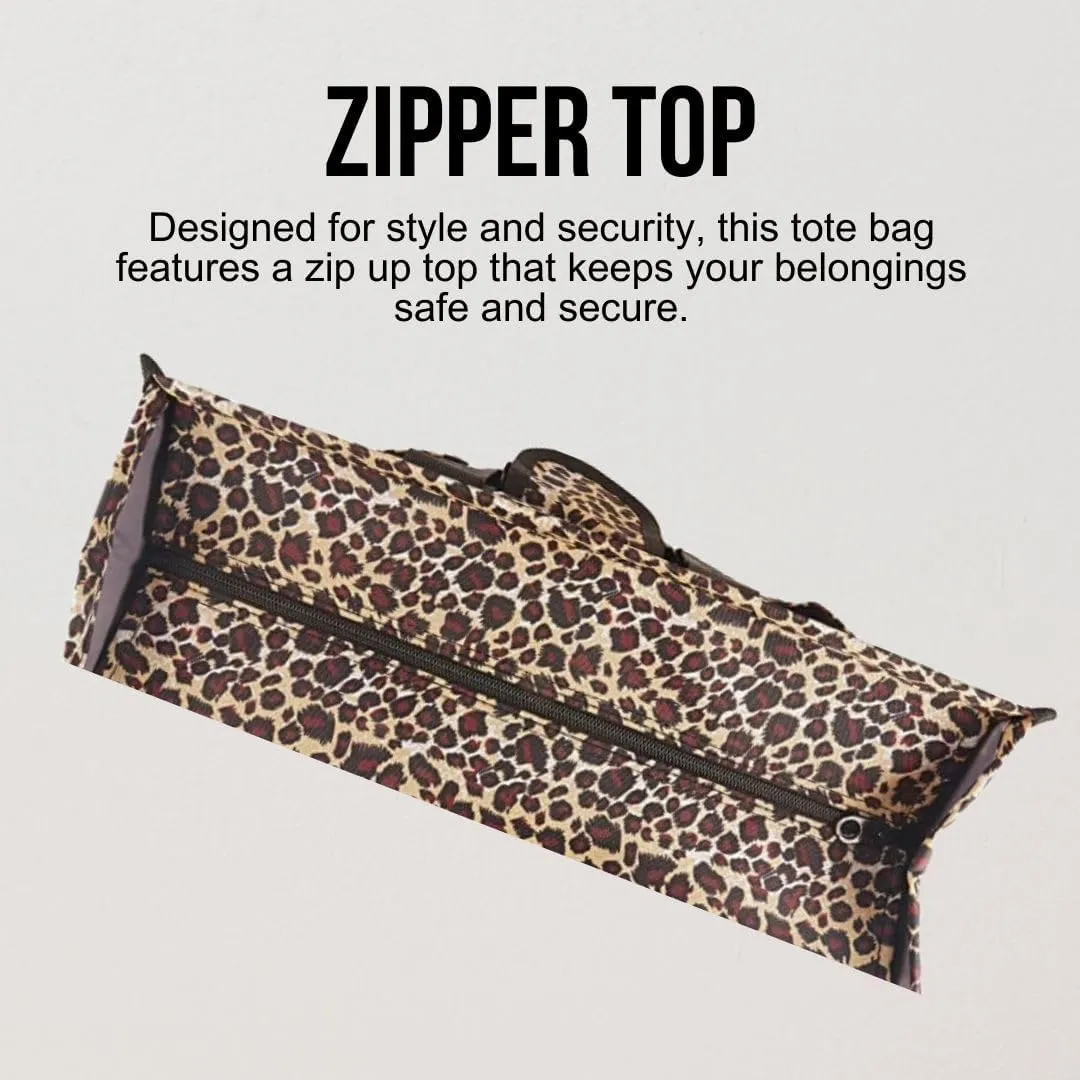 Utility Tote Bag with Zipper Top - Large Multipurpose Tote Organizer Bag