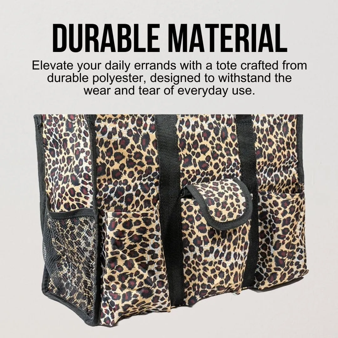 Utility Tote Bag with Zipper Top - Large Multipurpose Tote Organizer Bag
