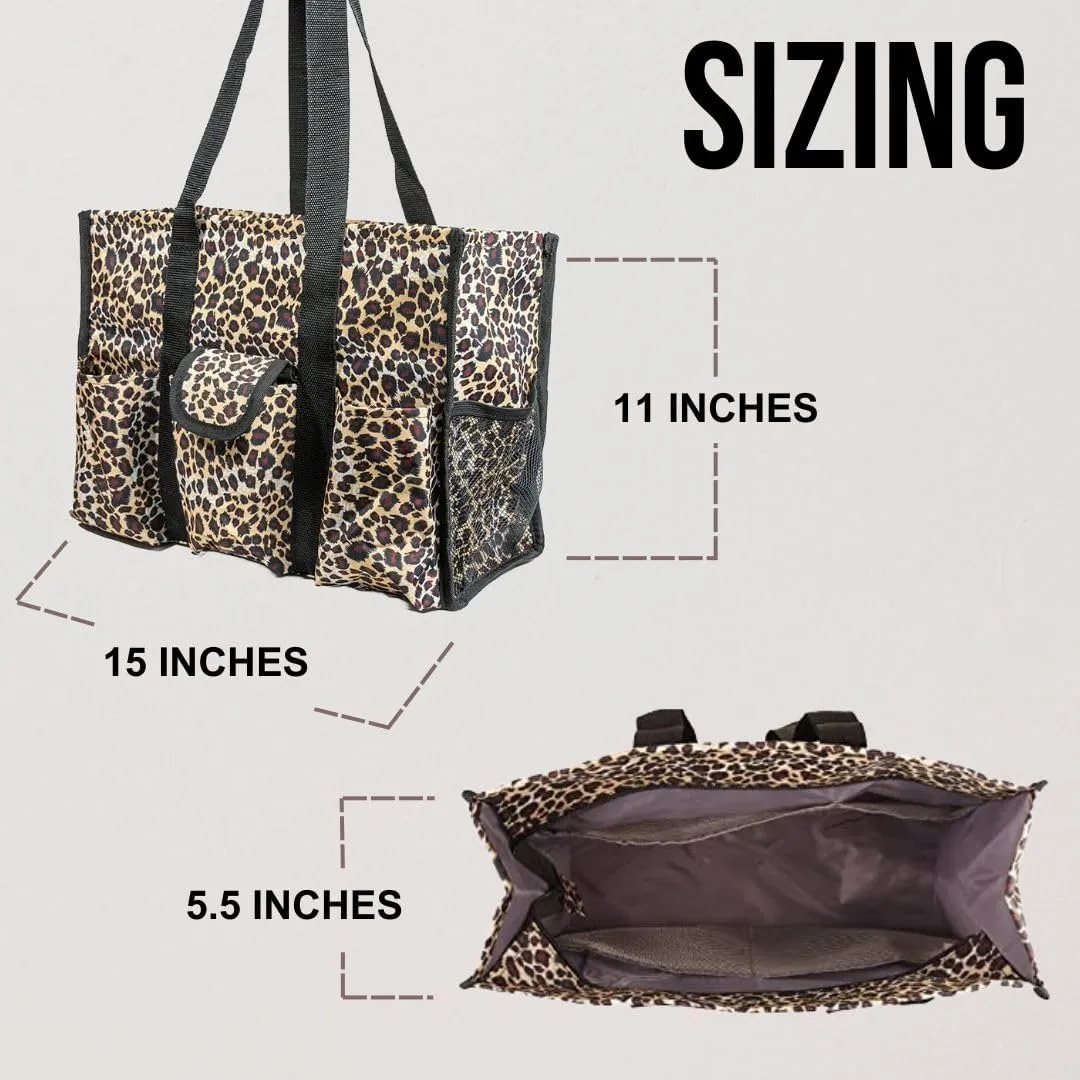 Utility Tote Bag with Zipper Top - Large Multipurpose Tote Organizer Bag