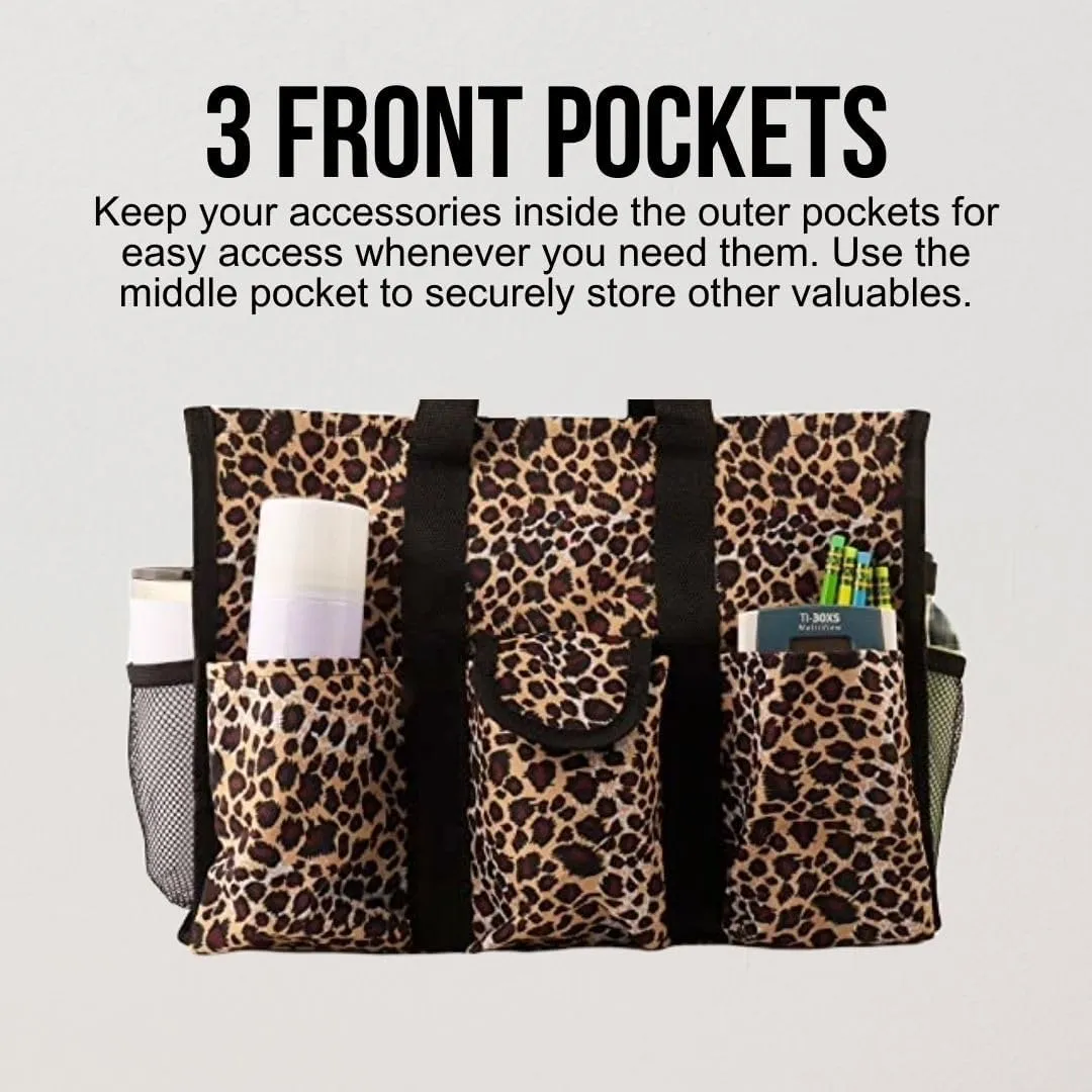 Utility Tote Bag with Zipper Top - Large Multipurpose Tote Organizer Bag