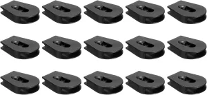 uxcell 15 Pcs Wheeled Cord Locks for Drawstring Plastic Toggle Slider Stopper End Cord Slider Replacement for Backpack Shoelace Hat Bungee Shock Cord, 1.2x1.5 Inch