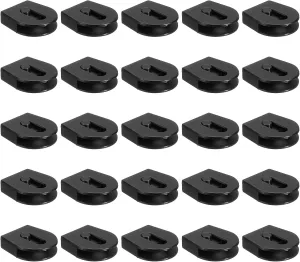 uxcell 50 Pcs Wheeled Cord Locks for Drawstring Plastic Toggle Slider Stopper End Cord Slider Replacement for Backpack Shoelace Hat Bungee Shock Cord, 0.8x0.9 Inch