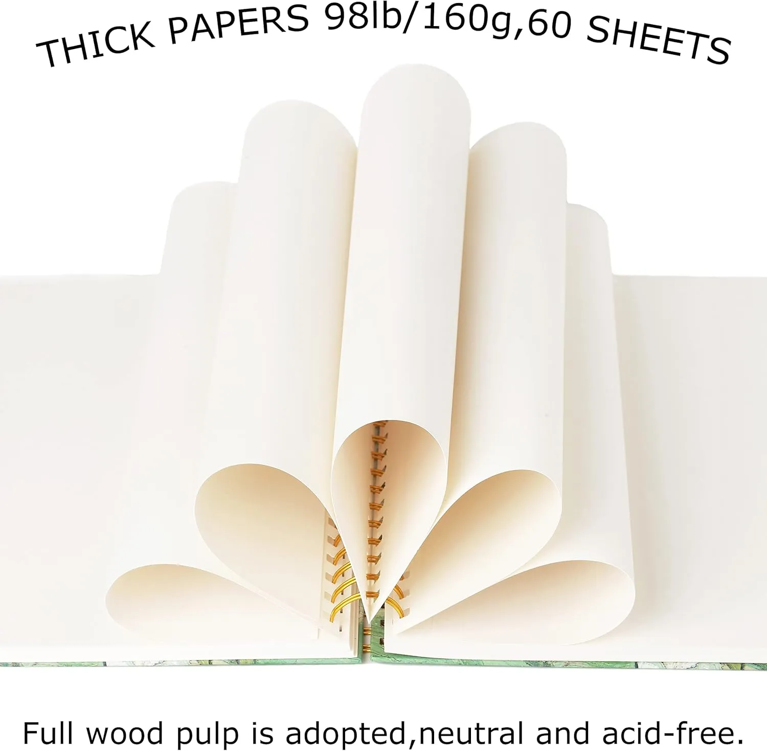 Van Gogh Mixed Media A4 Sketch Book, Spiral Bound Sketch Pad, 1 Pack 60Sheets (98lb/160gsm), Acid Free Art Sketchbook Sketching Drawing Painting Thick Paper for Kids Adults Beginners Artists