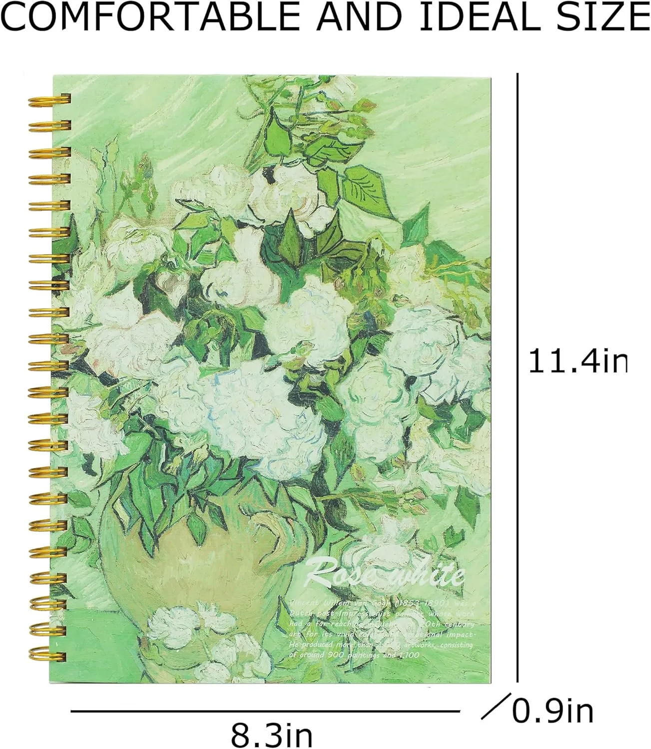 Van Gogh Mixed Media A4 Sketch Book, Spiral Bound Sketch Pad, 1 Pack 60Sheets (98lb/160gsm), Acid Free Art Sketchbook Sketching Drawing Painting Thick Paper for Kids Adults Beginners Artists