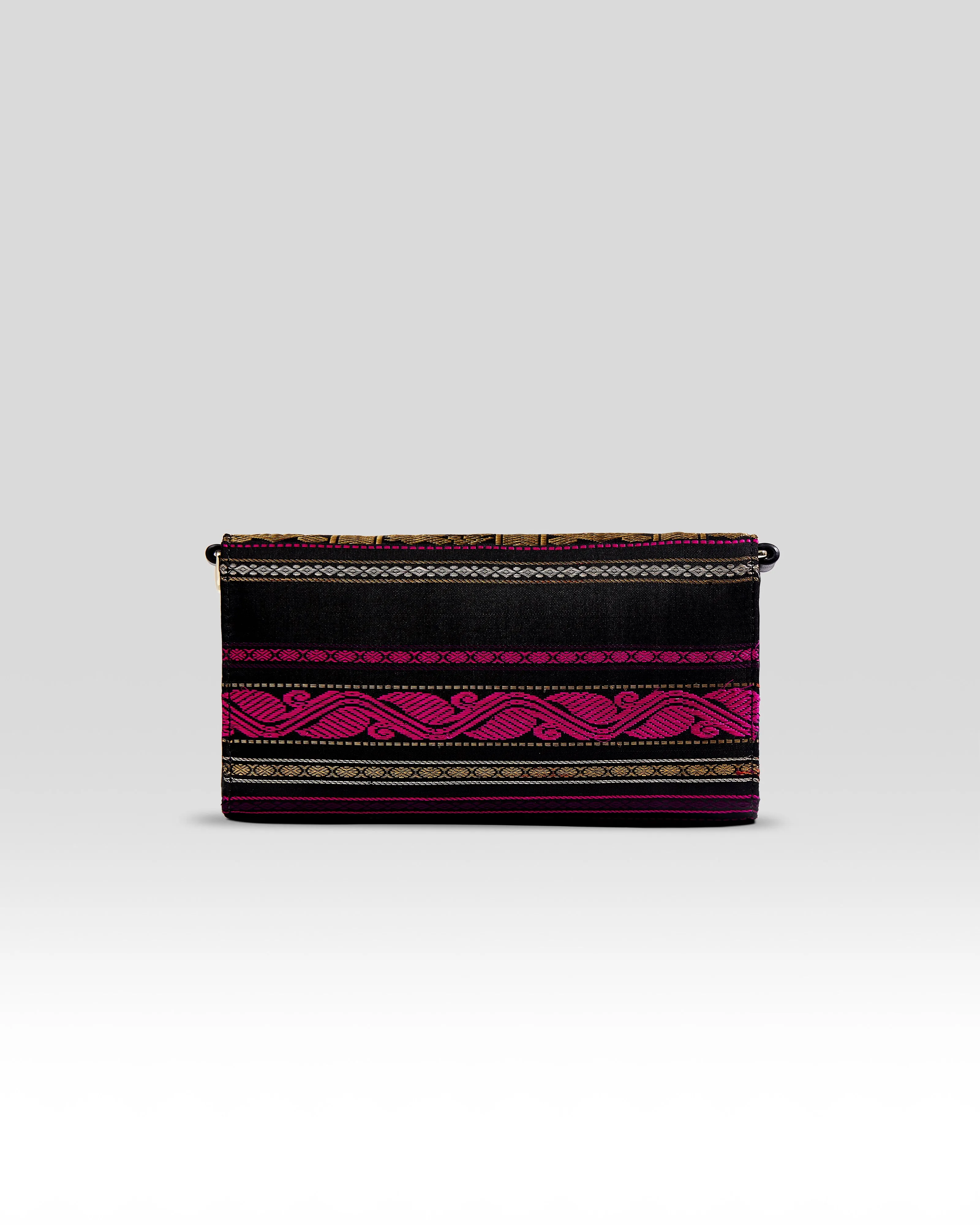 Vana Pure Zari Varaisaipettu Sling Bag Black & Black
