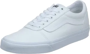 Vans Men's Ward Canvas Sneaker, White, 12