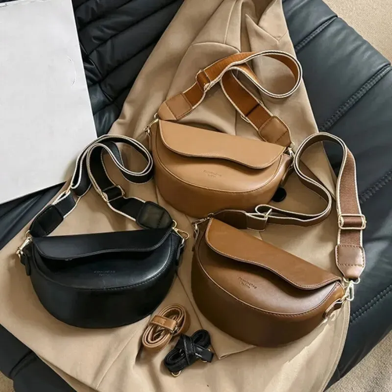 Veloria™ Vintage Saddle Shoulder Bag