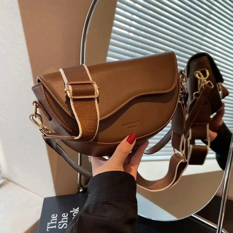 Veloria™ Vintage Saddle Shoulder Bag