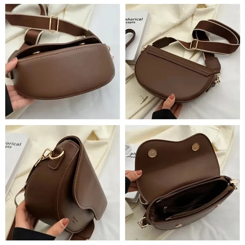 Veloria™ Vintage Saddle Shoulder Bag