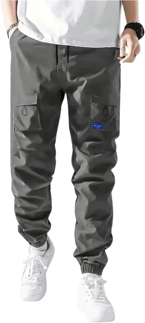 Verdusa Boy's Drawstring Waist Flap Pockets Casual Cargo Pants Joggers