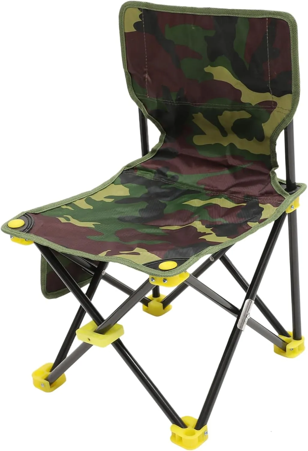 VICASKY Folding Fishing Chairs Beach Backrest Foldable Lightweight Foldaway Portable Folding Chair Fishing Garden Sit Camping Chair Collapsible Chairs Outdoor High Iron Tube Camouflage