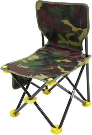 VICASKY Folding Fishing Chairs Beach Backrest Foldable Lightweight Foldaway Portable Folding Chair Fishing Garden Sit Camping Chair Collapsible Chairs Outdoor High Iron Tube Camouflage