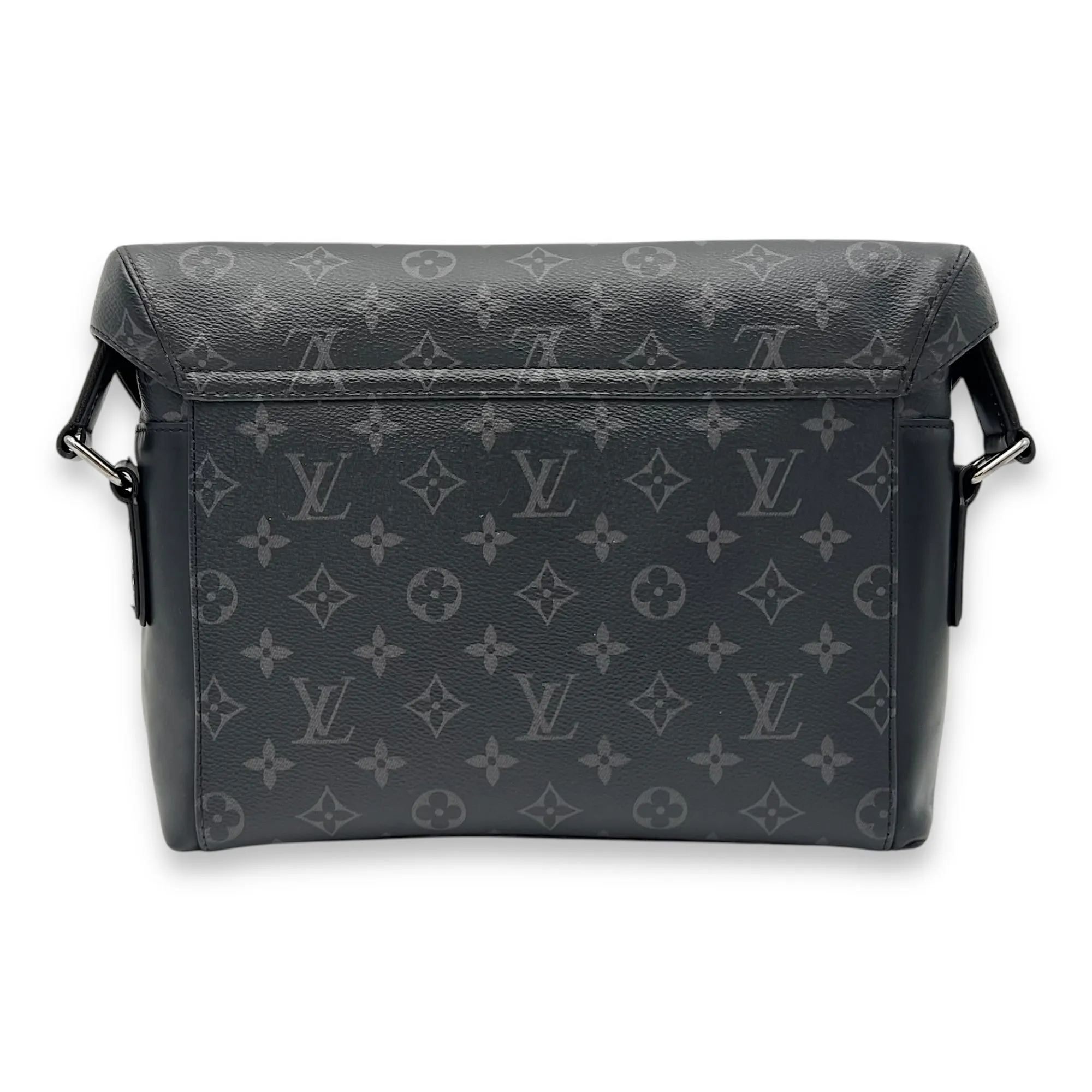 Voyager Messenger MM Black in Canvas, Silver hardware