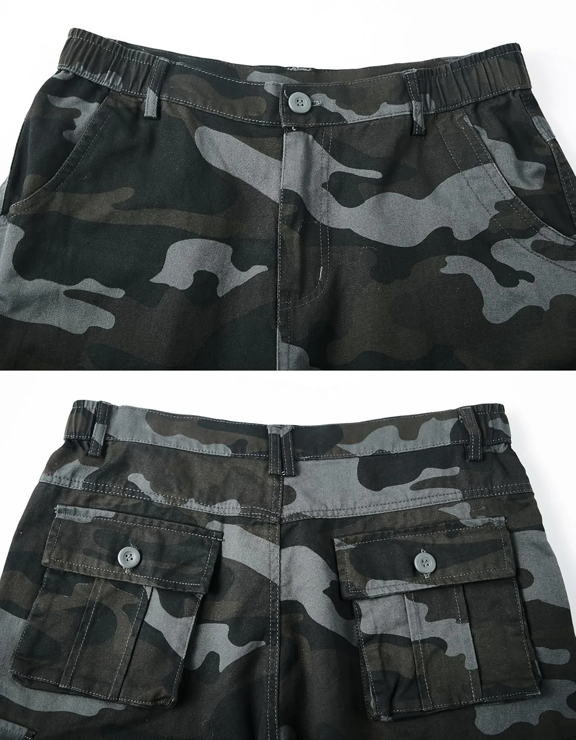 VtuAOL Men's Cargo Shorts for Men Casual Cotton Fishing Hiking Shorts with Multi Pockets