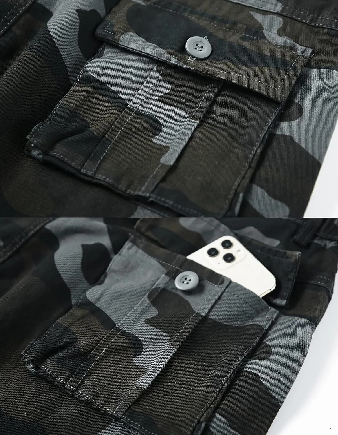 VtuAOL Men's Cargo Shorts for Men Casual Cotton Fishing Hiking Shorts with Multi Pockets