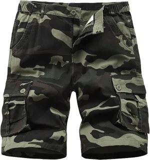 VtuAOL Men's Cargo Shorts for Men Casual Cotton Fishing Hiking Shorts with Multi Pockets