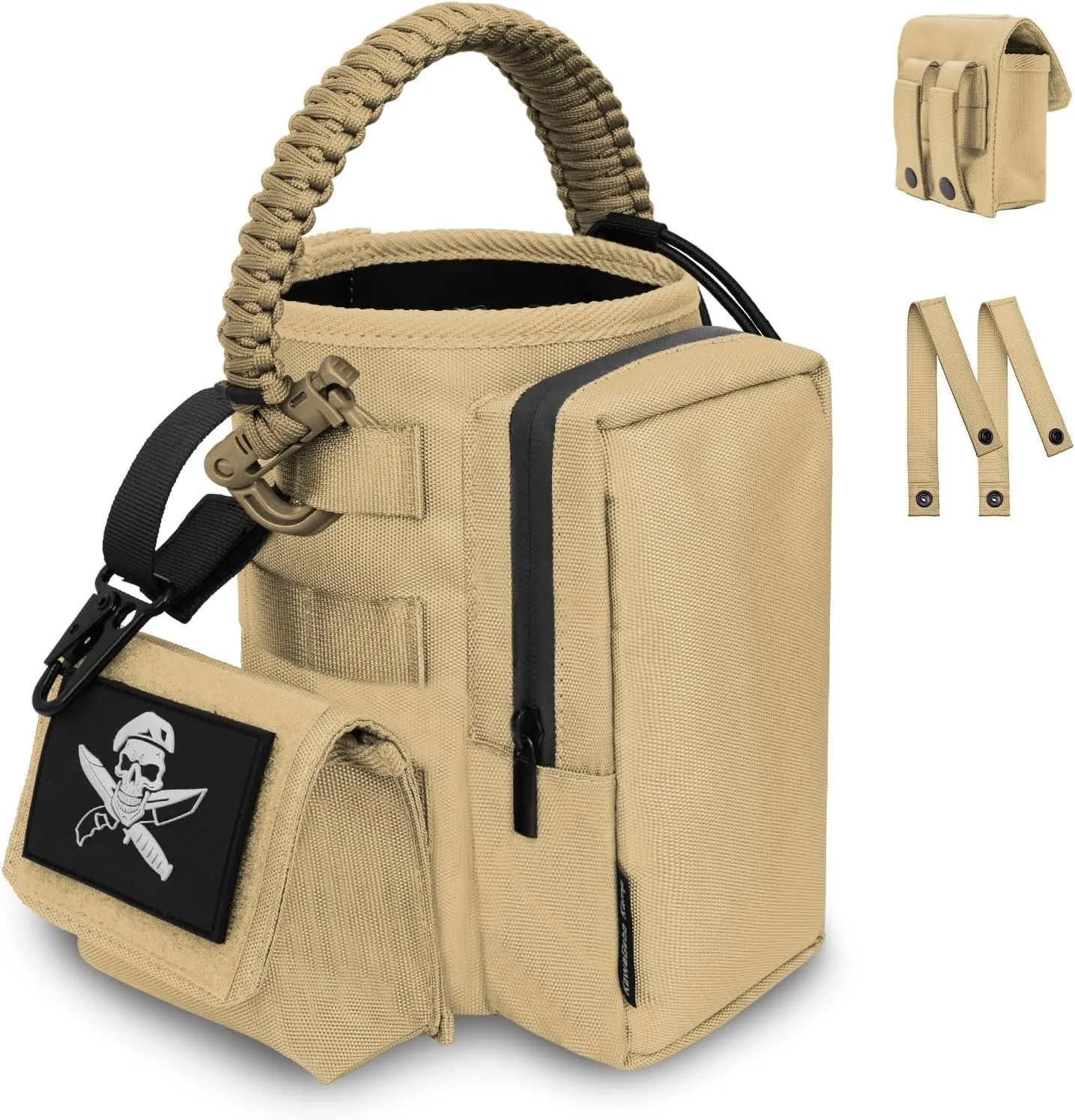 Water Bottle Holder Bag with Molle Strap - Water Bottle Carrier Pouch for Walking, Gym, Camping, Fishing, Hunting 32oz, 64oz, 128oz One Gallon Tactical Carrier Holder