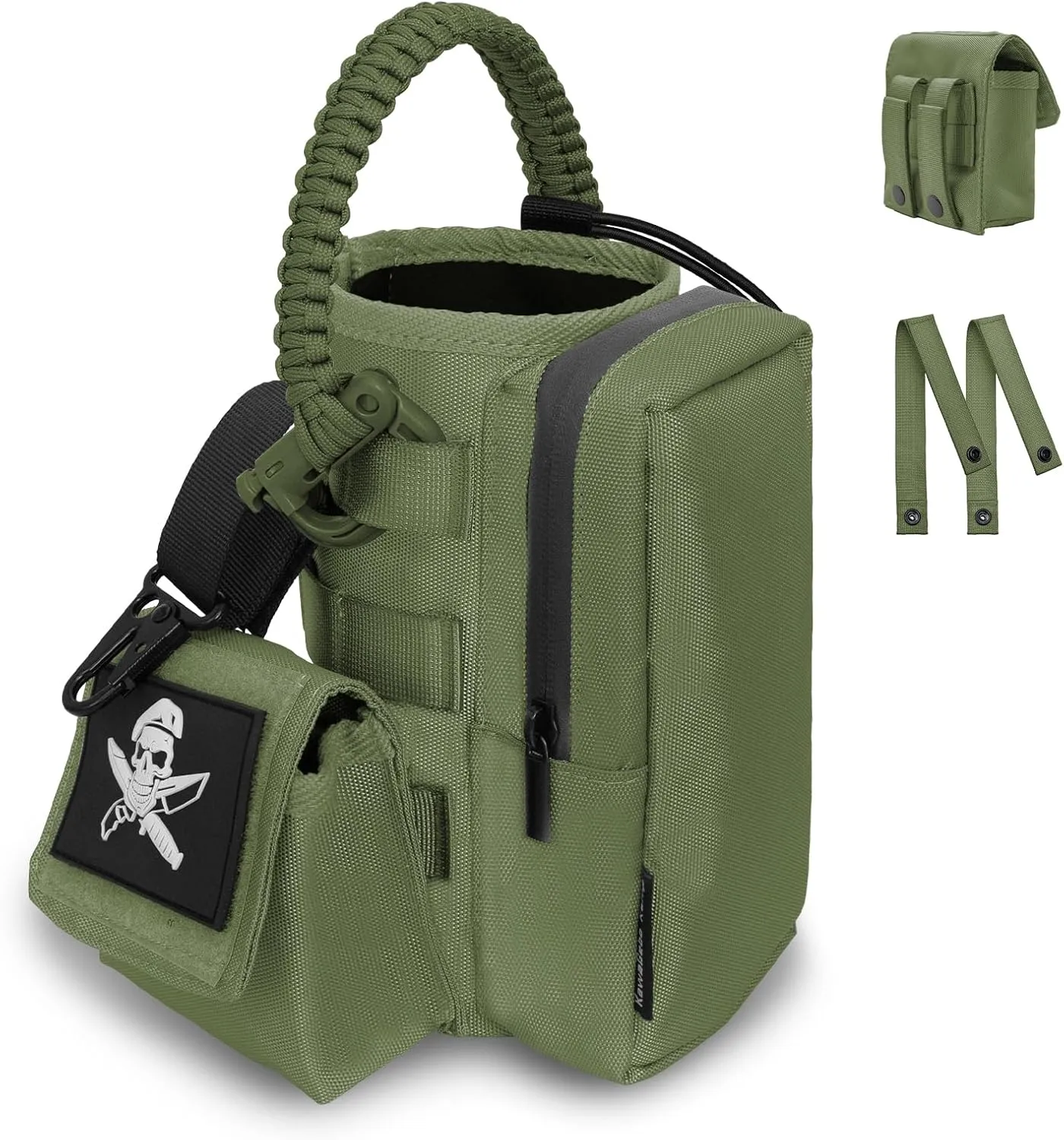 Water Bottle Holder Bag with Molle Strap - Water Bottle Carrier Pouch for Walking, Gym, Camping, Fishing, Hunting 32oz, 64oz, 128oz One Gallon Tactical Carrier Holder