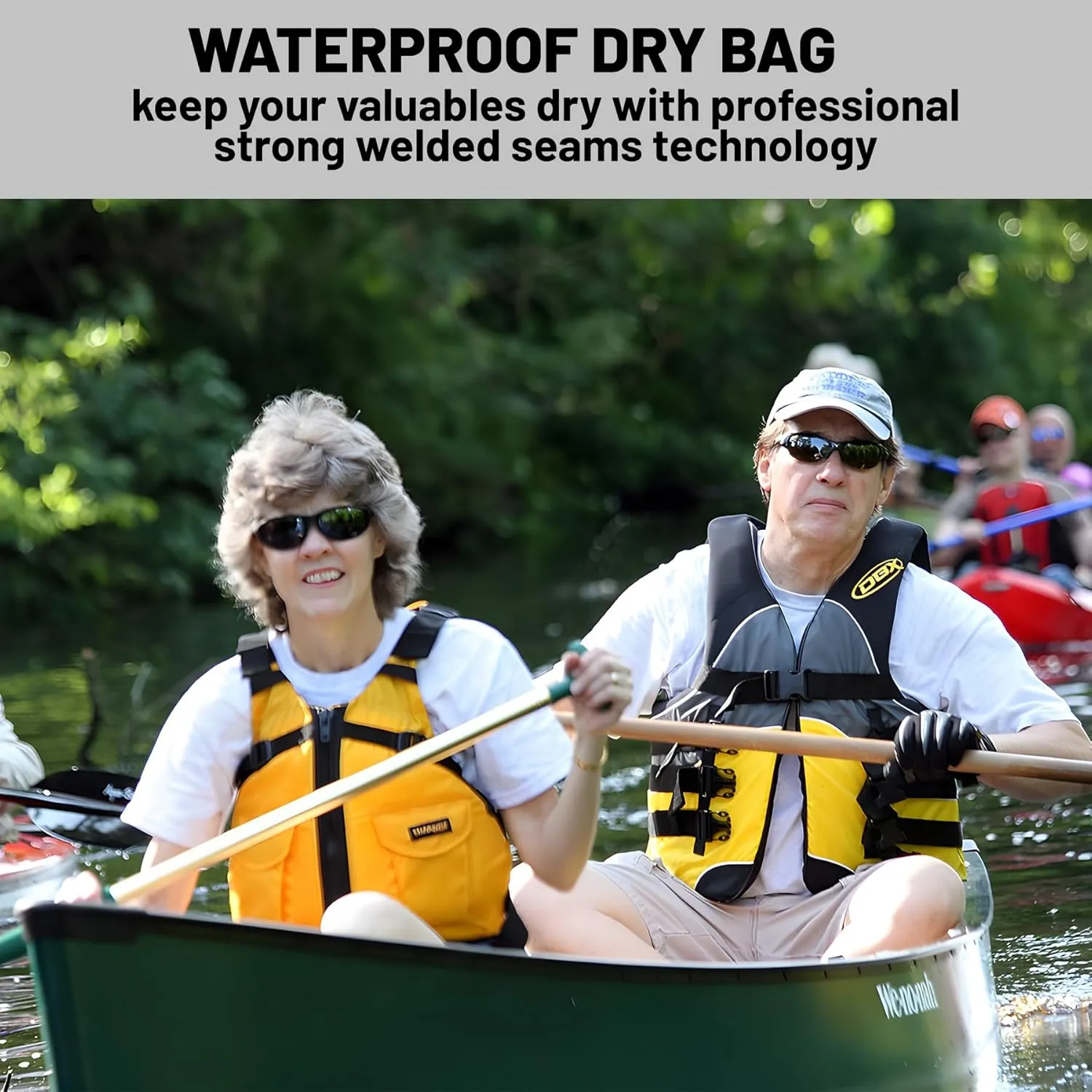 Waterproof Dry Bag,Roll Top Nautical Coastal Ocean Beach Seashell Starfish Waterproof Backpack 5L/10L/20L Floating Lightweight Bags for Kayaking, Boating, Swimming Camping with Waterproof Phone Case