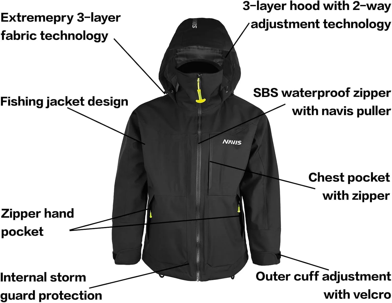 Waterproof Fishing Rain Suit - Wading Jacket & Bib Pants Set for Men, Foul Weather Gear