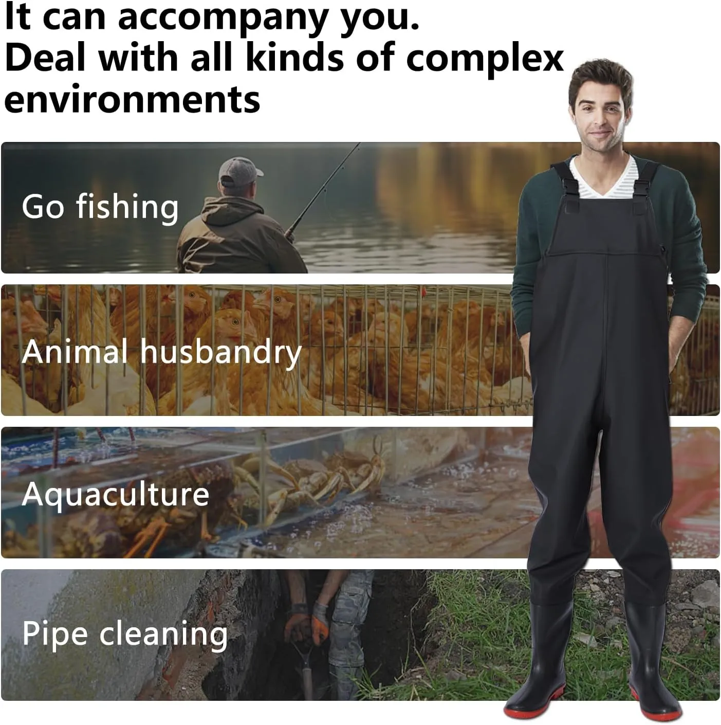 Waterproof Fishing Waders for Men & Women - Lightweight